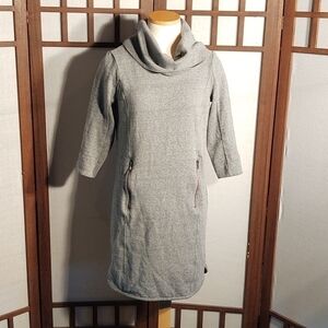 Nine West Gray Turtle Neck Sweatshirt Dress Sz XS